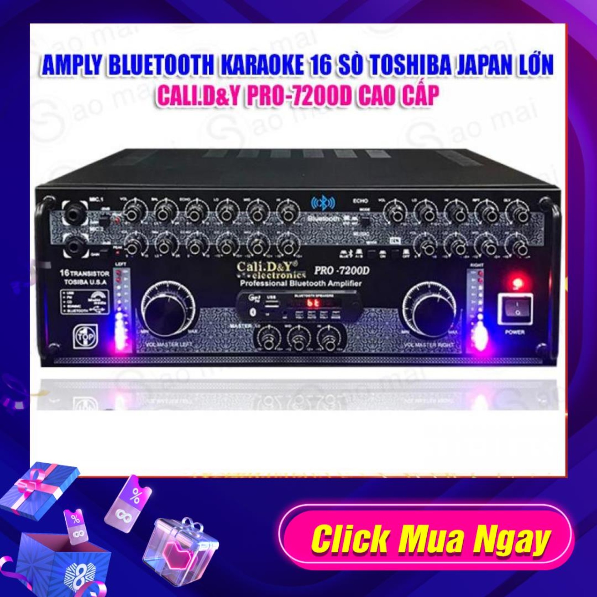 XẢ KHO Amply Bluetooth Sân Khấu Karaoke Hội Thảo Gia Đình Cali.D&Y PRO-7200