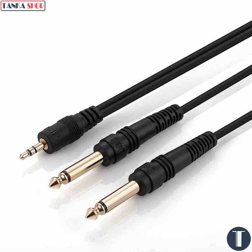 Cáp chuyển jack 3.5mm sang 2 jack 6.3mm 1m jsj-414