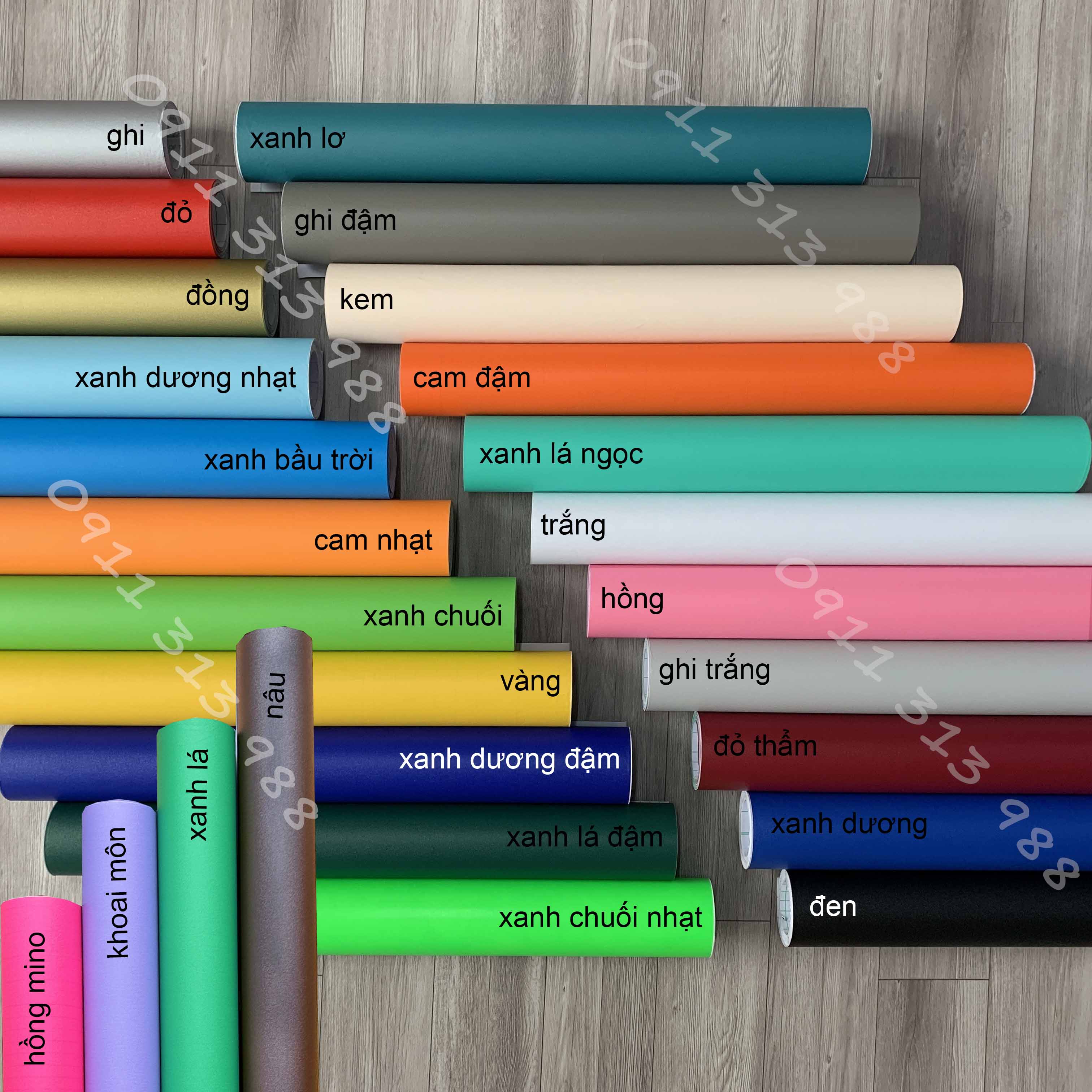 Decal màu nhám khổ 60cm