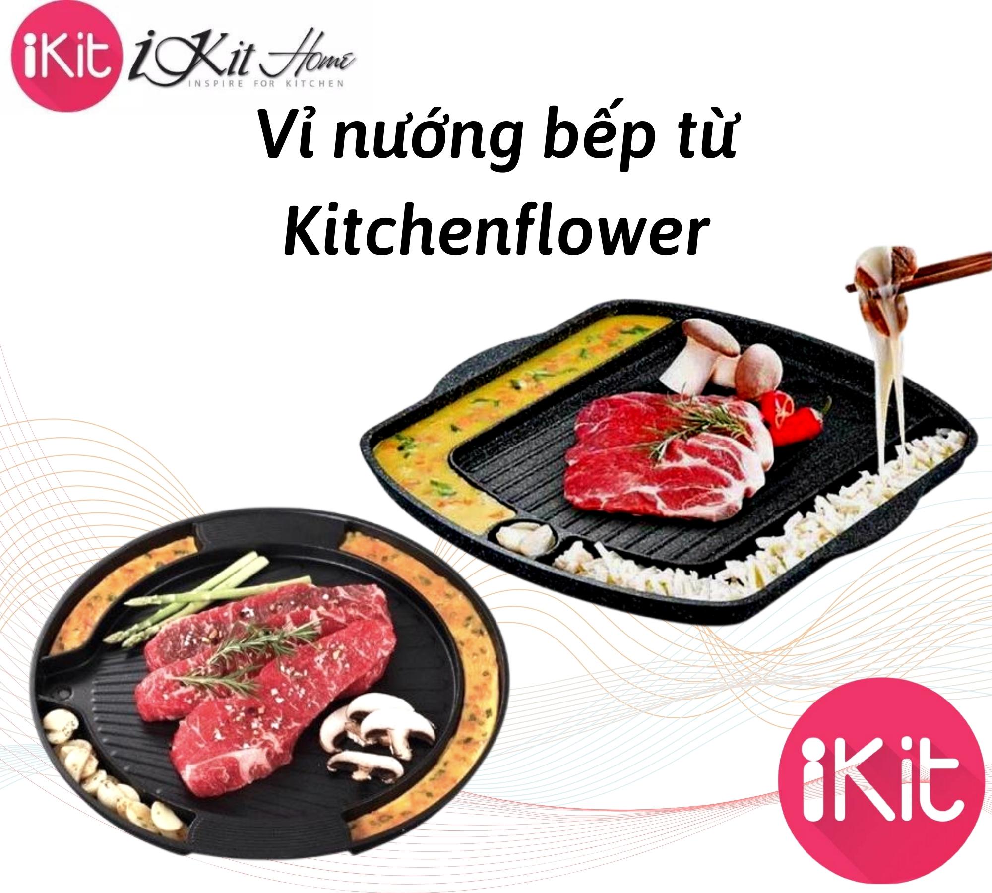 Vỉ nướng chống dính bếp từ - vỉ nướng Hàn Quốc - Nhập khẩu Hàn Quốc