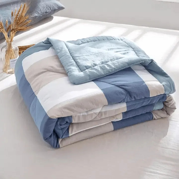 Chăn hè chần bông đắp 2 mặt mền ngủ cotton 1.6x2m chất liệu cotton thoáng mát