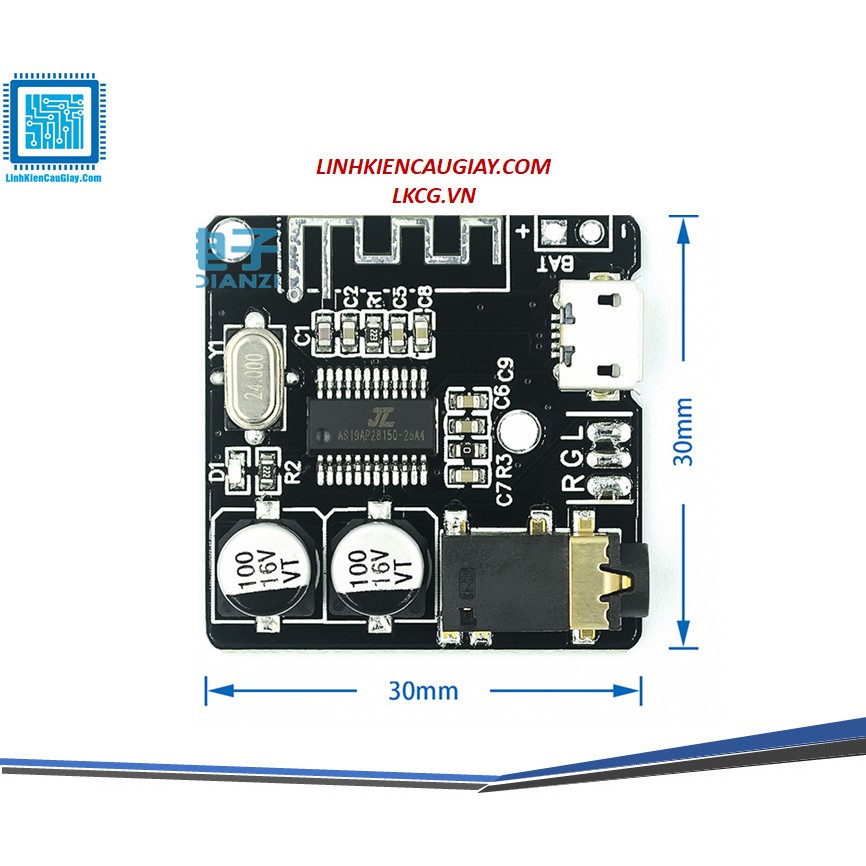 Module giải mã mp3 bluetooth 5.0 jack 3.5mm