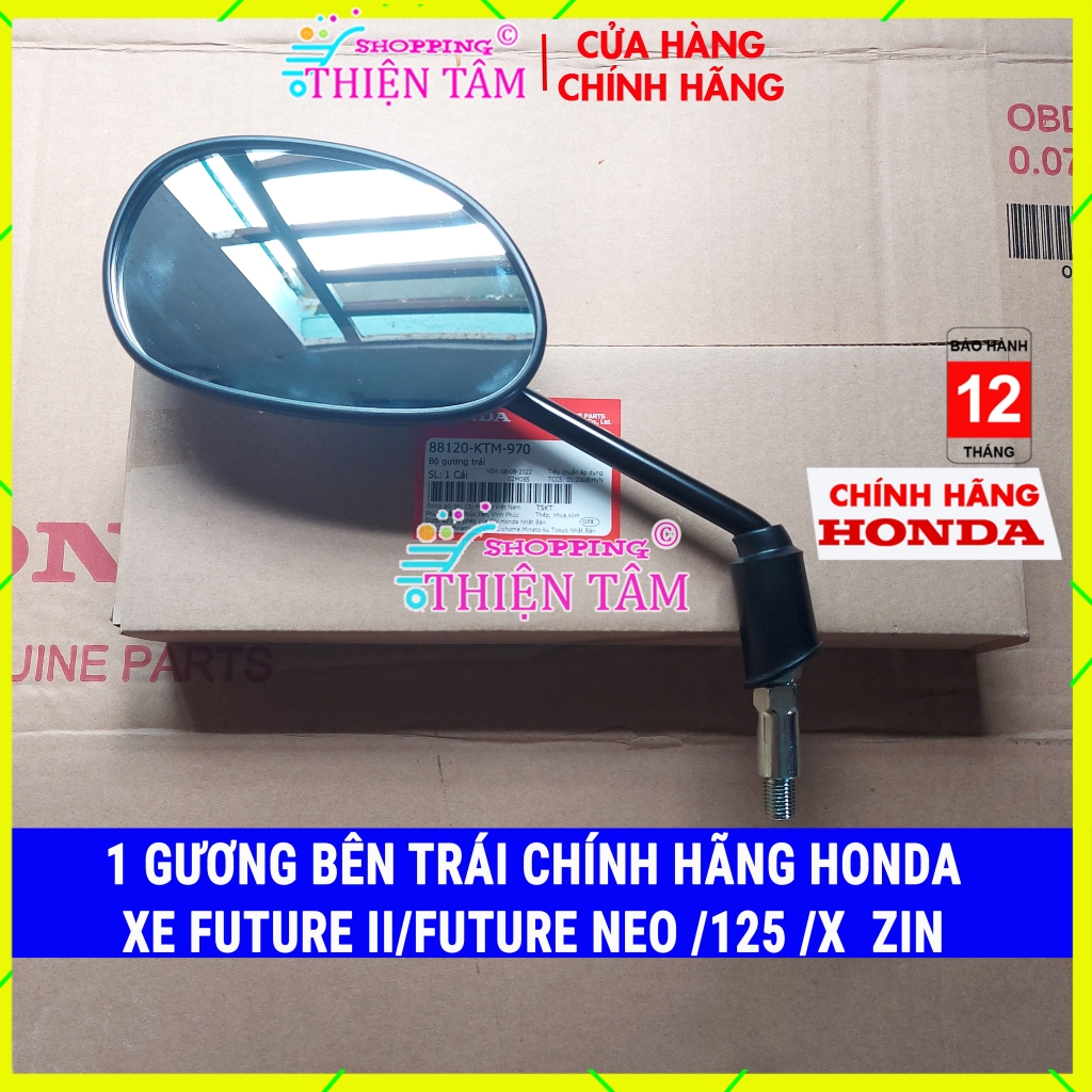 (Zin Future) Kính Chiếu Hậu Xe Máy (1 Chiếc Bên Trái) Future 110 /Future II /Future Neo /Future X /Future 125/88120-KTM-970
