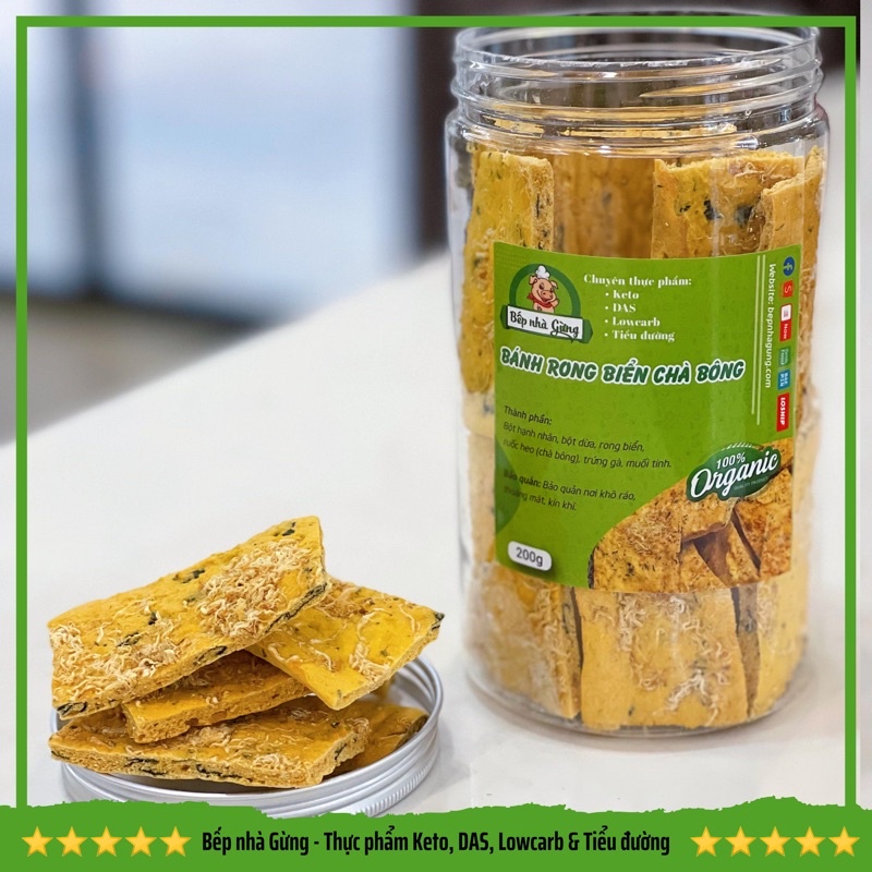 Bánh rong biển chà bông - For Keto, DAS, Lowcarb, Eatclean & Tiểu đường