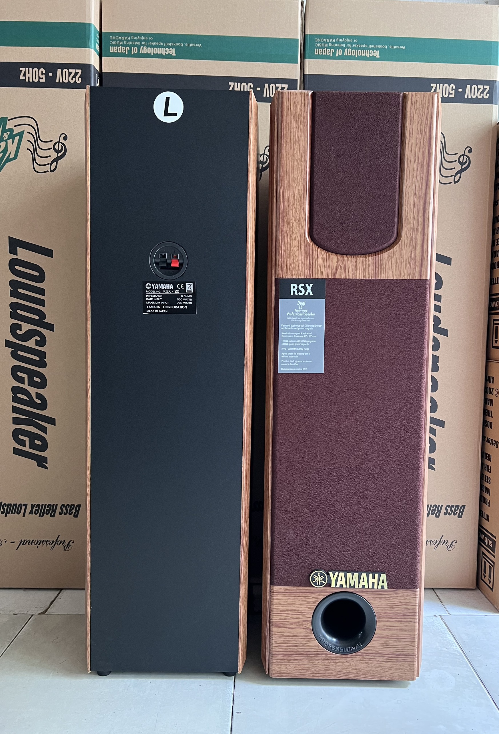 Loa đứng yamah 2 tấc - 2 bass 20, 2 treble 10cm - kh - 338