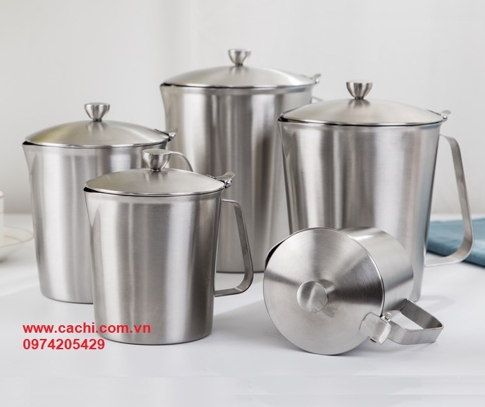 Ca inox 500ml, 700ml, 1000ml, 1500ml chai vạch có nắp