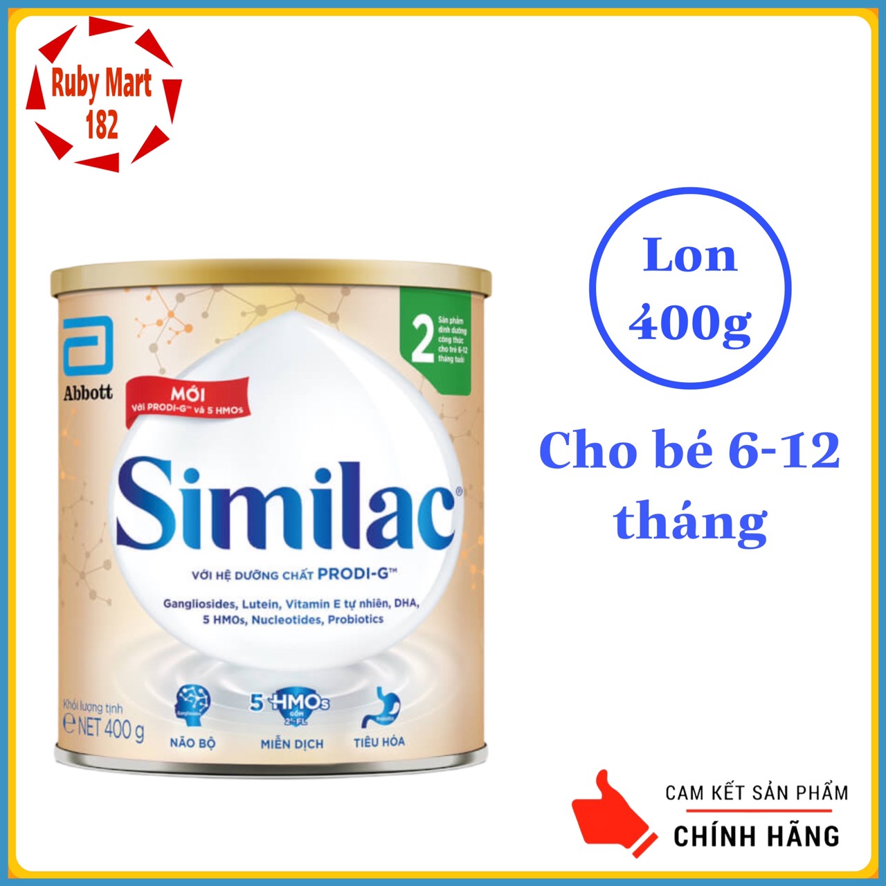 Sữa similac 5g số 2 lon 400g cho bé 6-12 tháng tuổi