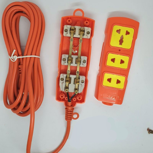 Ổ cắm 3 cửa lõi sứ 6000w có dây cắm 3m - 5m vinamax® - hàng việt nam chất lượng cao