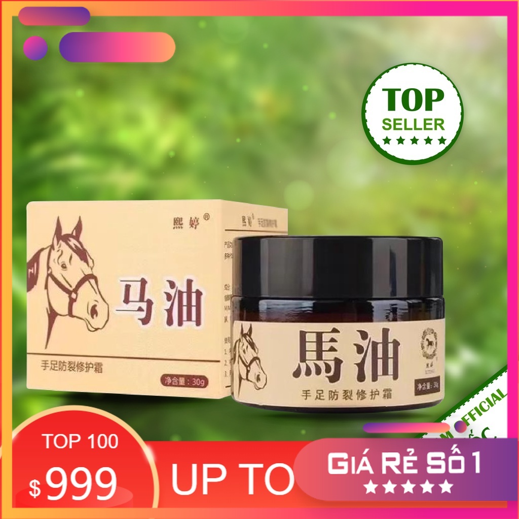 Kem tinh dầu ngựa bôi da giảm bong da tay, chống nứt nẻ da gót chân hiệu quả cao chính hãng 30g - TinnTinn Shop
