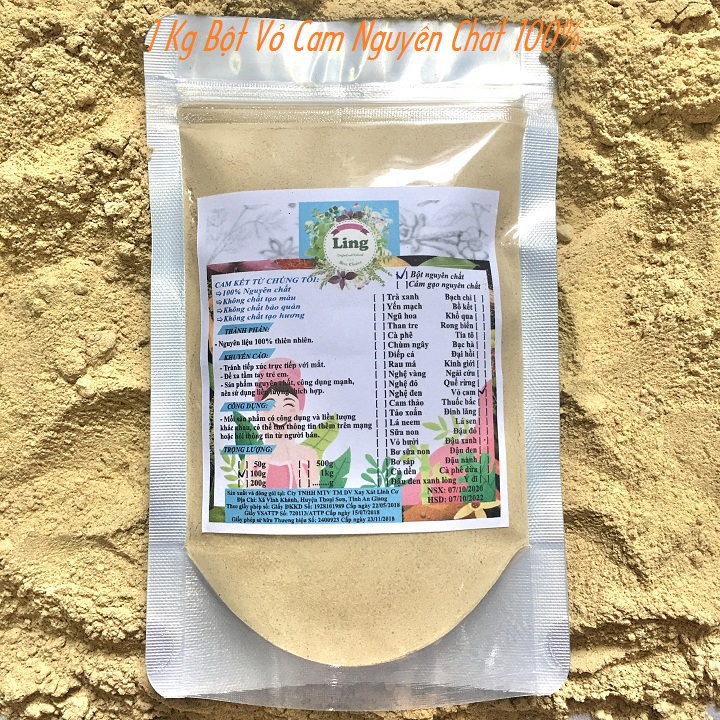 Bột Vỏ cam 500g-1Kg có giấy VSATTP và ĐKKD nguyên chất thiên nhiên 100% dùng để đắp mặt đa công dụng