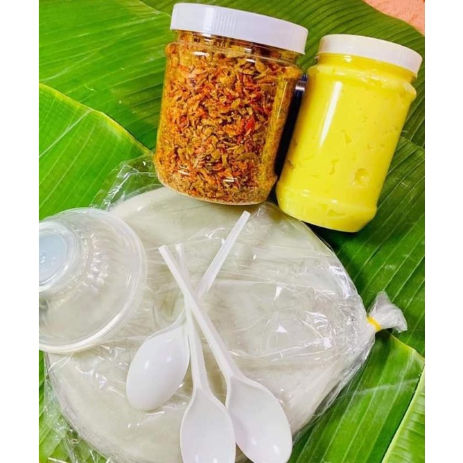 Bánh tráng bơ muối hành phi , bánh tráng chấm sate hành phi