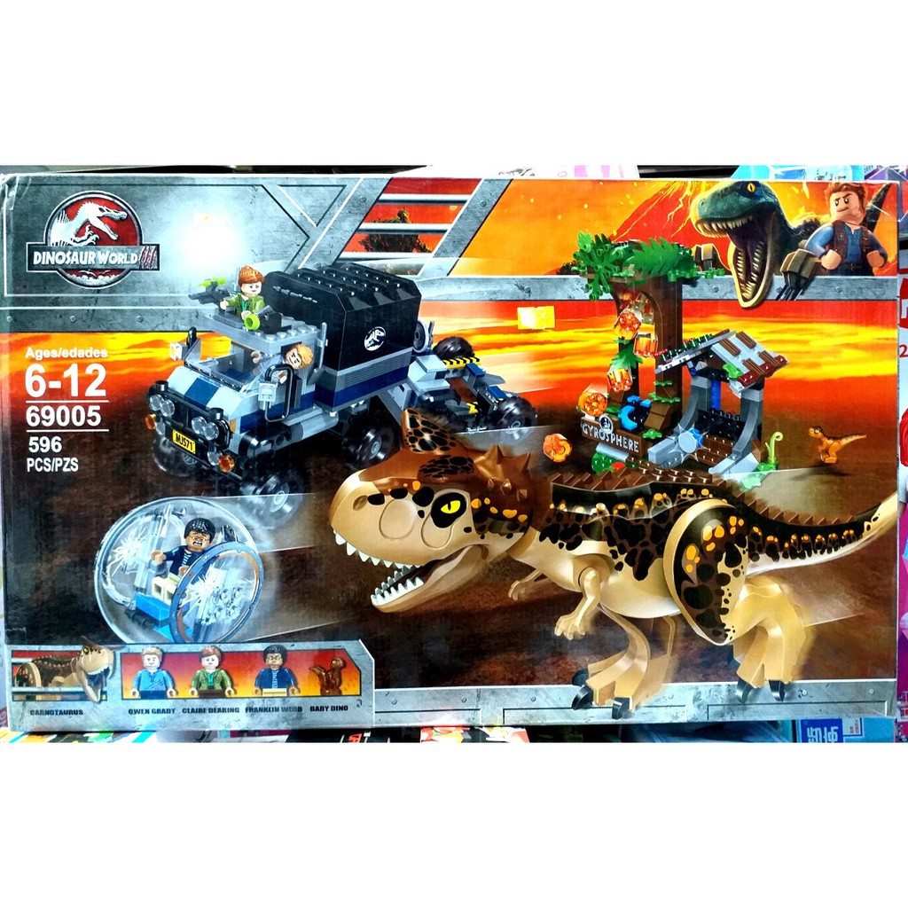 Lắp ráp Dinosaur World 69005 : Xếp hình Khủng Long Bạo Chúa T.Rex Đi Săn mồi 596 mảnh