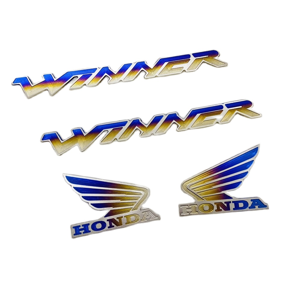 Tem titan chữ WINNER và logo titan CÁNH CHIM honda bảy màu ( CÓ SẲN KEO 3MM )