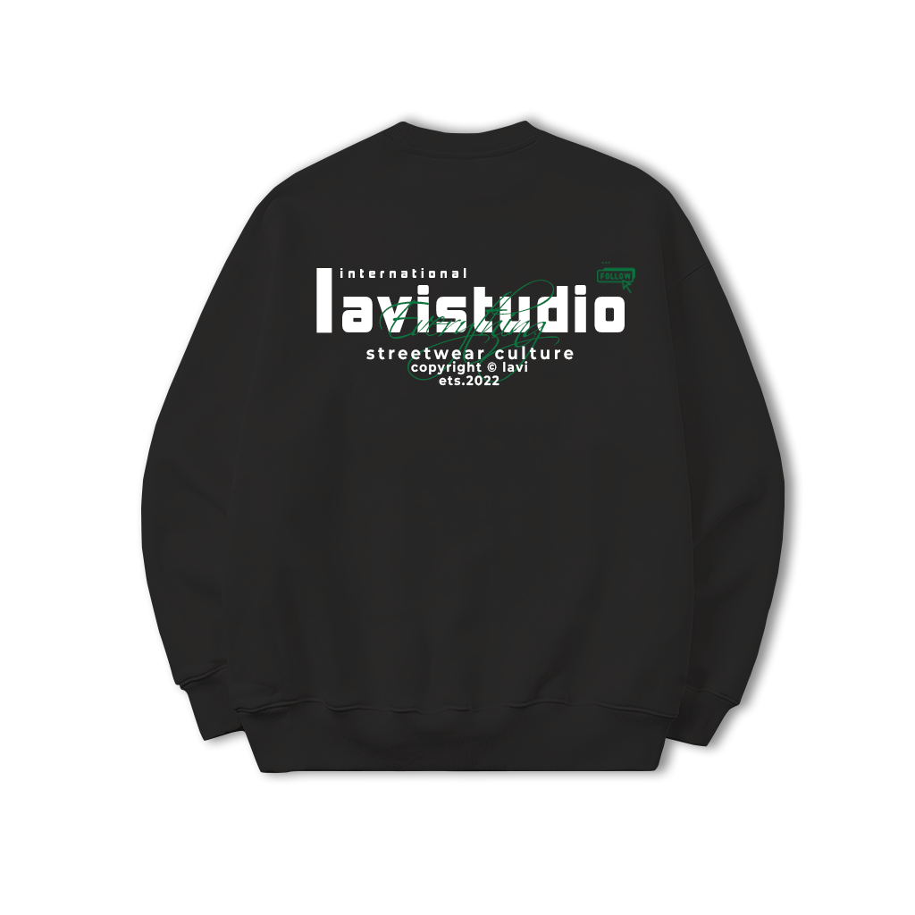 Áo Sweater Form rộng Lavi - Follow nỉ chân cua