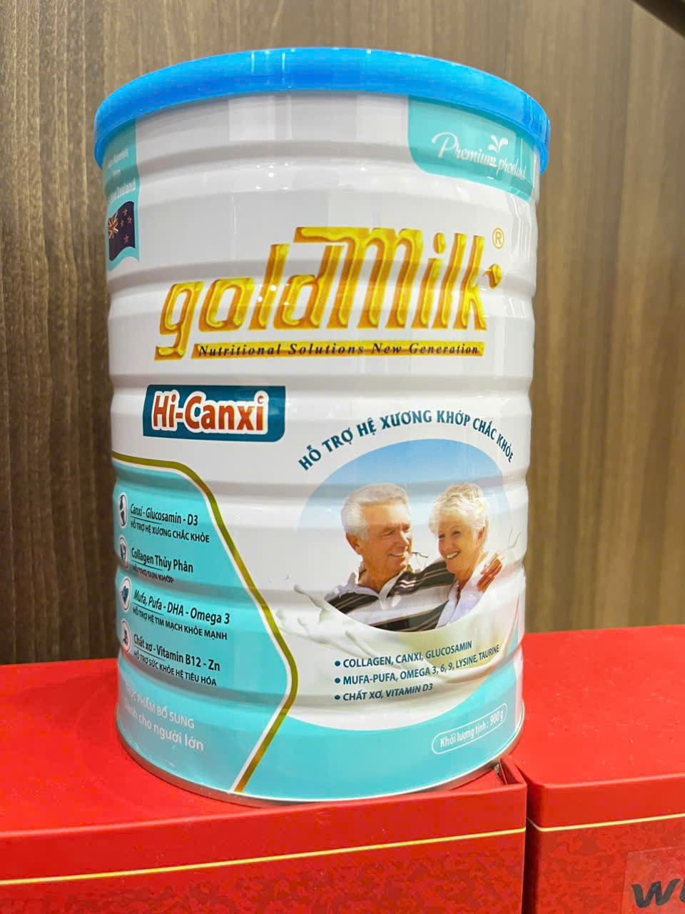 Sữa cho người già ngăn ngừa loãng xương và tiểu đường - sữa bột goldmilk hi-canxi 900g - sữa dành cho người già