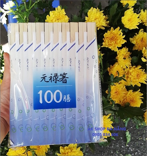 Set 100 đôi đũa gỗ dùng 1 lần