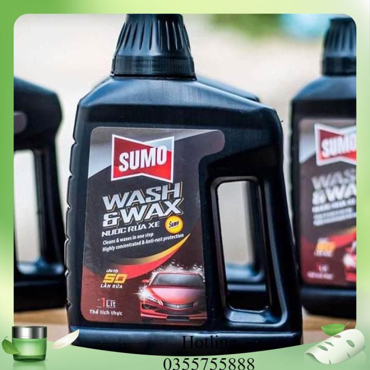 Nước rửa xe sumo Wash & Wax 1L bảo vệ màu sơn giữ xe luôn mới