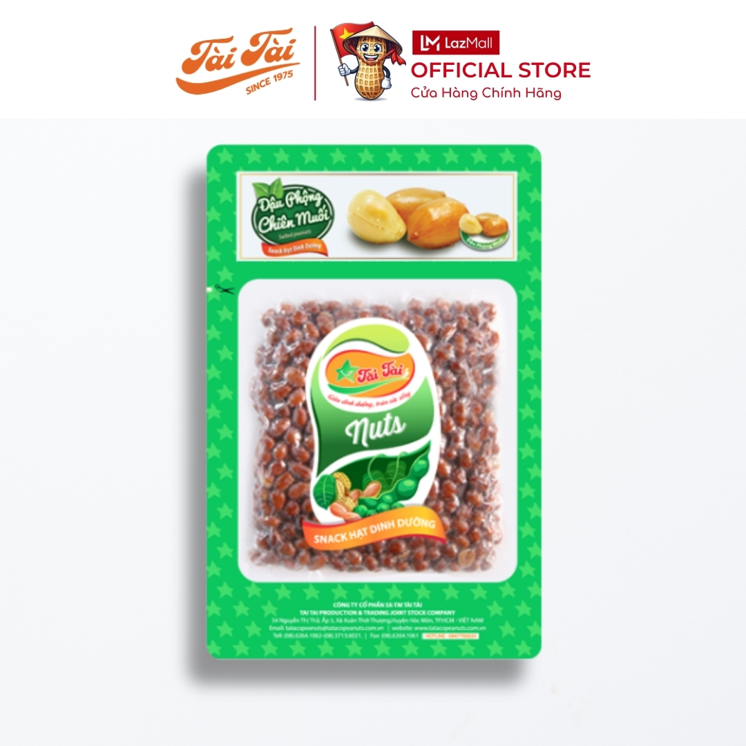 Đậu Phộng Chiên Muối Tài Tài 150g - Snack Ăn Vặt Đậu Phộng Chiên Muối - Hương Vị Đậm Đà Tự Nhiên Hấp Dẫn - Gói Hút Chân Không Bảo Quản Tròn Vị