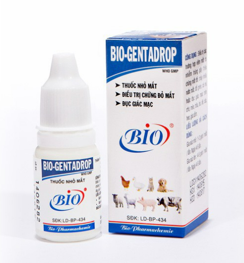 Dung dịch nhỏ mắt bio gentadrop cho thú cưng chai 10ml