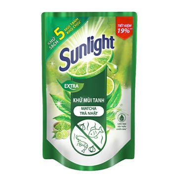 Nước rửa chén khử mùi sunlight trà xanh 750g