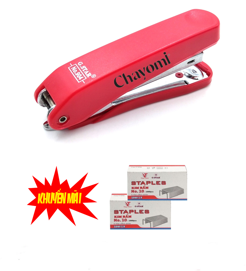 Bấm kim số 10 g-star 904 tặng kiềm 2 hộp kim bấm số 10