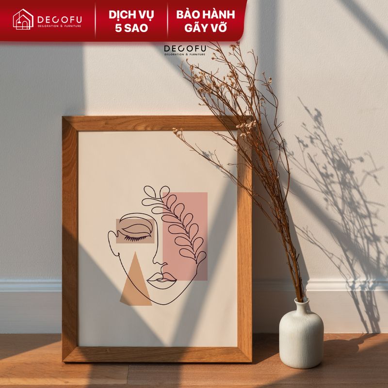 Khung ảnh A4 treo tường, khung giấy khen viền giả vân gỗ mặt kính mica chống vỡ