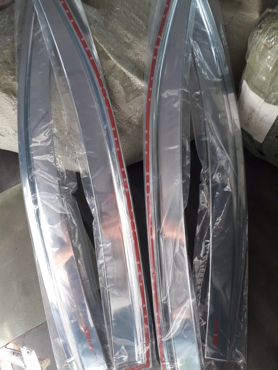Bộ vè che mưa Mạ crom Cao cấp cho Toyota Vios Form 2018, 2019, 2020,2021