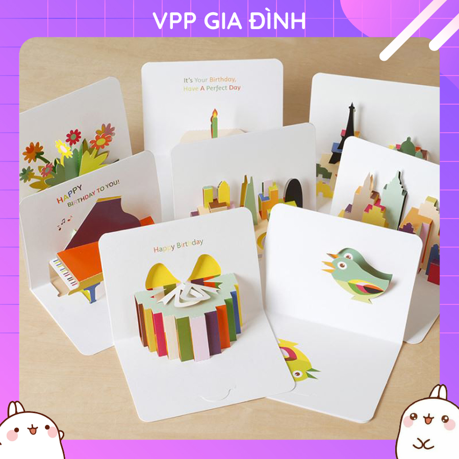 Thiệp Mừng Sinh Nhật Dạng Mở 3D Độc Đáo (11.5X15.5Cm)