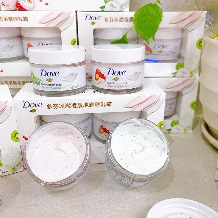 Sét 2 Hũ Dove Tẩy Da Chết Body Để Có Làn Da Trắng Sáng Tự Nhiên