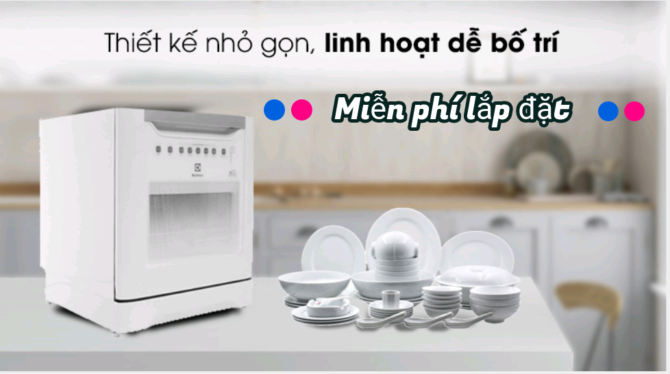 [HÀNG CHÍNH HÃNG  ]Máy rửa bát Electrolux ESF6010BW 1400w 8 BỘ