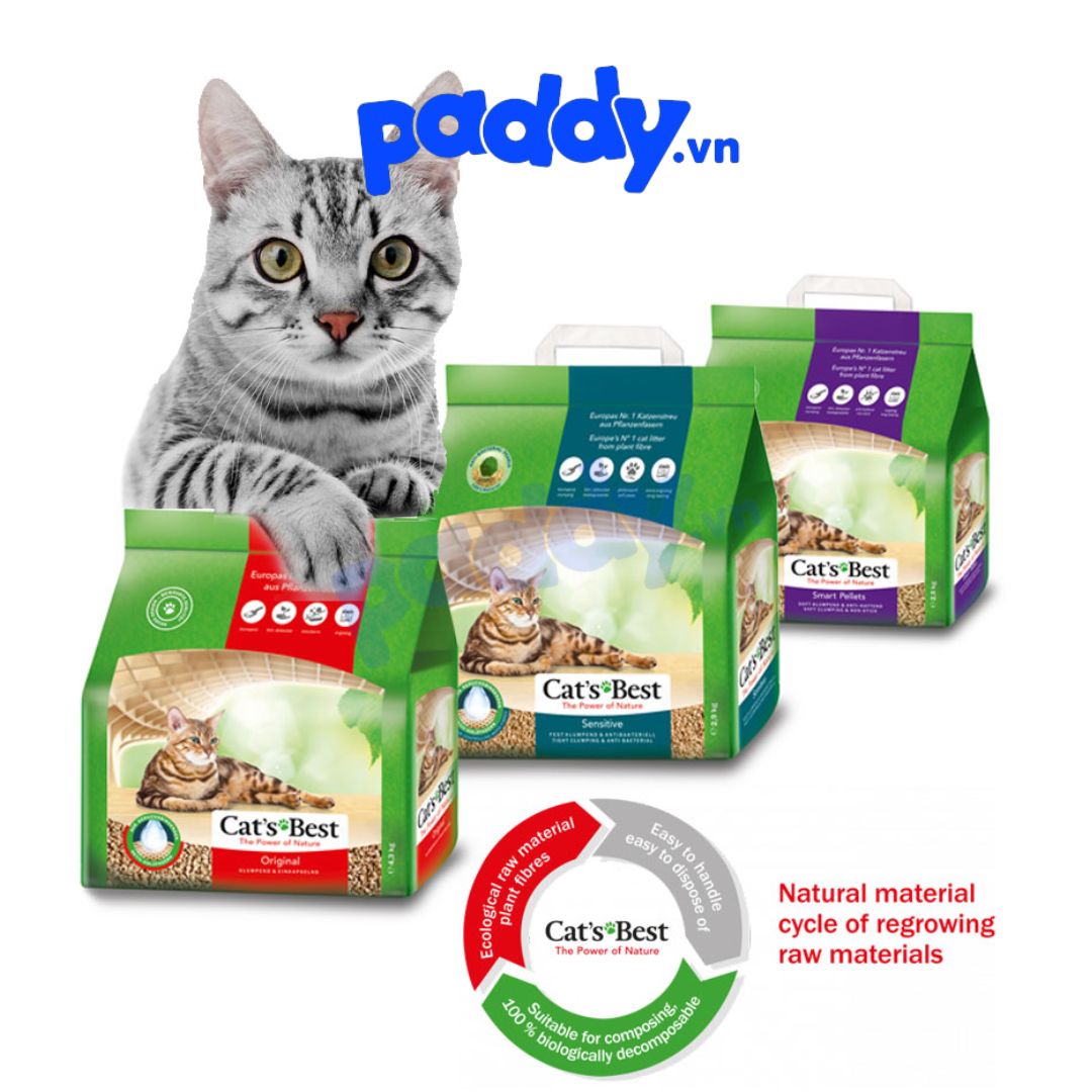  Cát Gỗ Cho Mèo Cat's Best  Siêu Thấm Hút & Kháng Khuẩn 