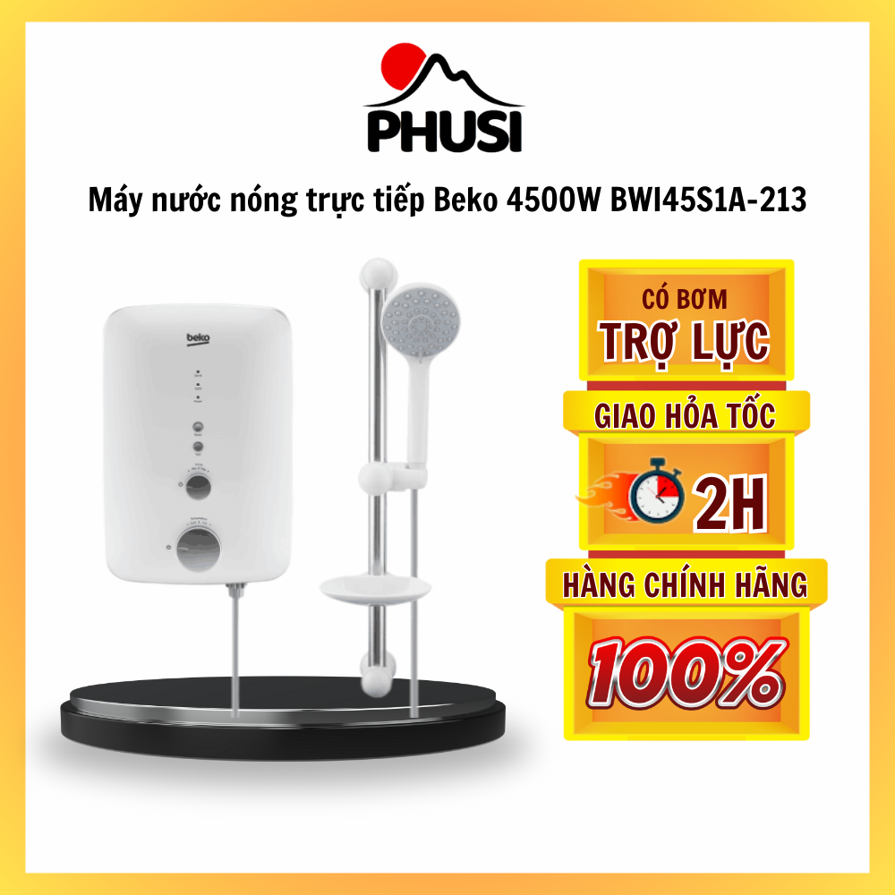 Máy nước nóng trực tiếp có bơm beko bwi45s1a-213