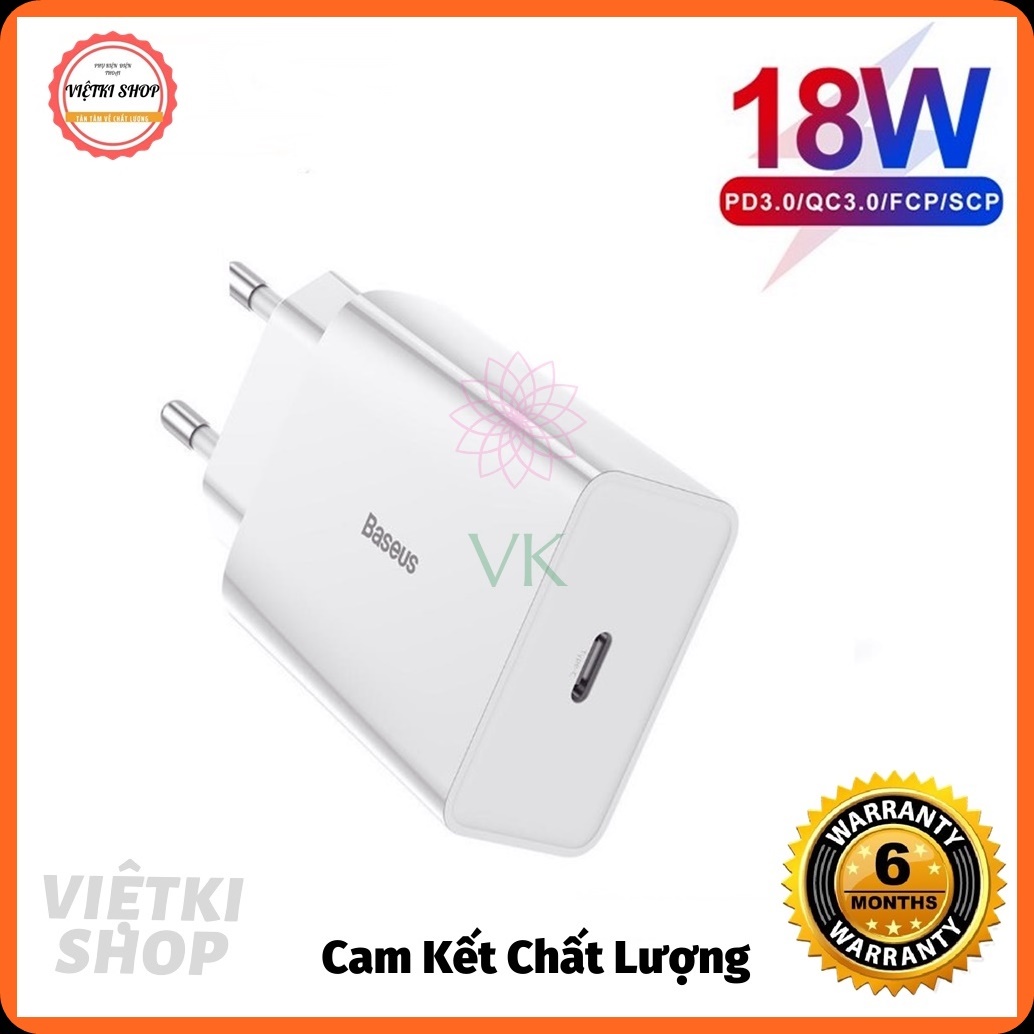 Cốc sạc nhanh baseus speed mini qc/pd 18w