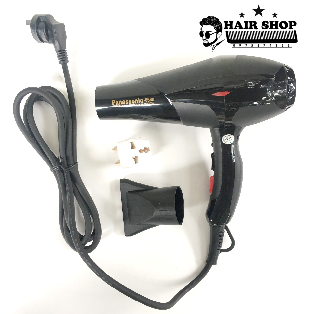 Máy sáy tóc pana model 6680 chuẩn salon tặng kèm đầu cắm 3 chân