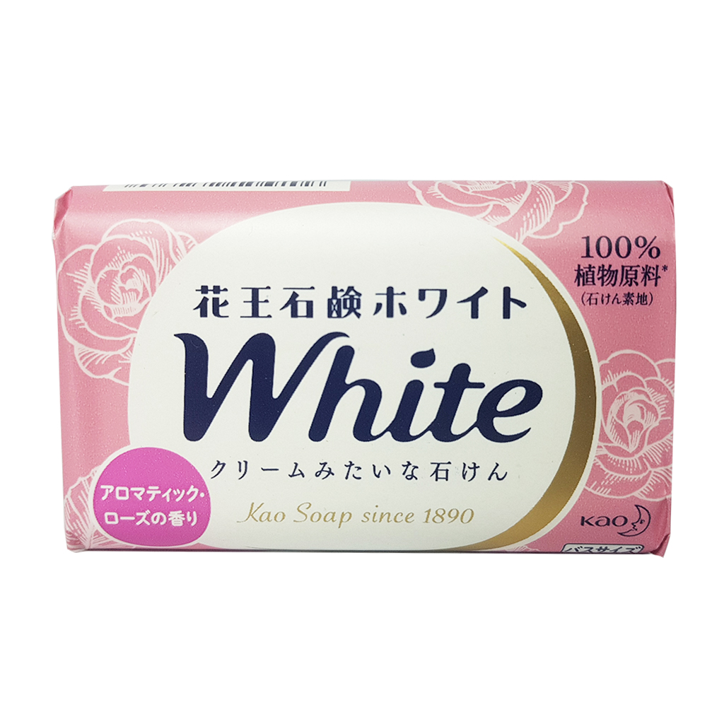Xà Bông Tắm Kao White Nhật Bản 130g Hương Hoa Hồng, Xà Bông Thơm, Xà Bông Nhật Bản