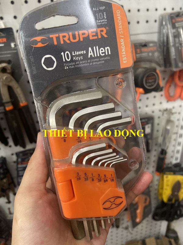 Bộ lục giác 10 cây hệ inch truper - 15539 all-10p