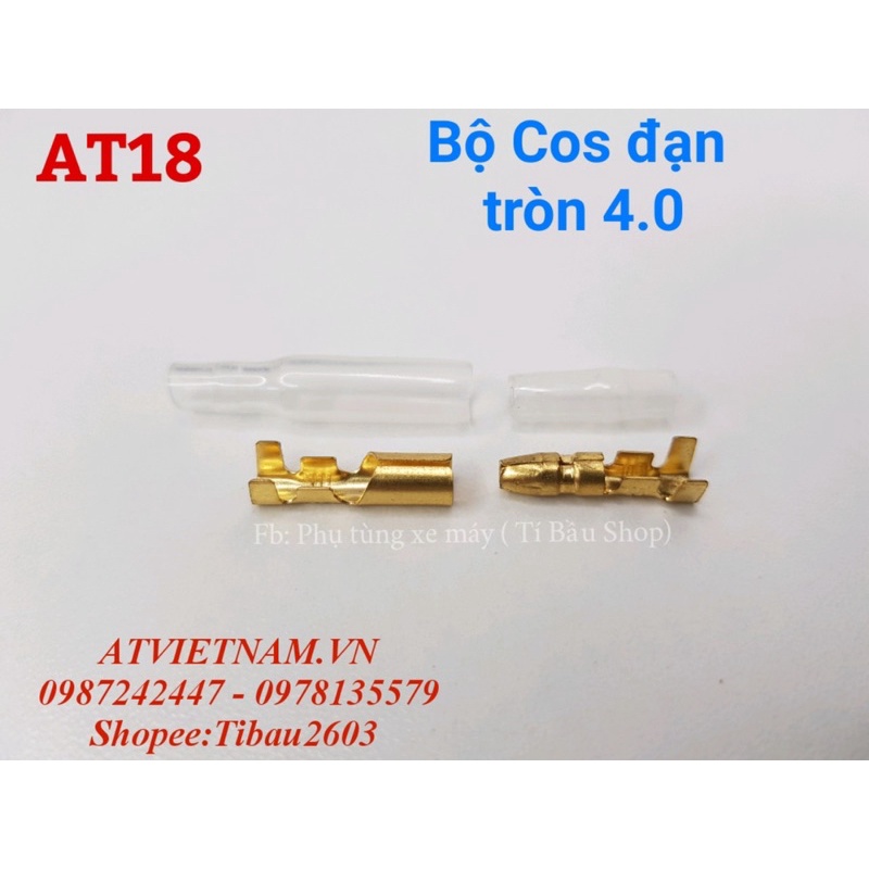 Đầu cos xe máy, bộ cos tròn 4.0 - at18