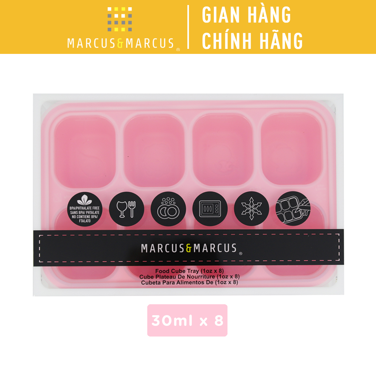 Khay silicon trữ đông đồ ăn dặm cho bé Marcus & Marcus - Pokey