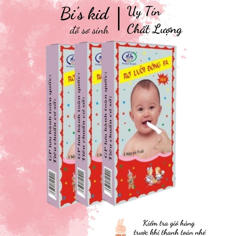 Rơ lưỡi đông pha vệ sinh răng miệng sạch sẽ an toàn cho bé|1 hộp 5 cái|