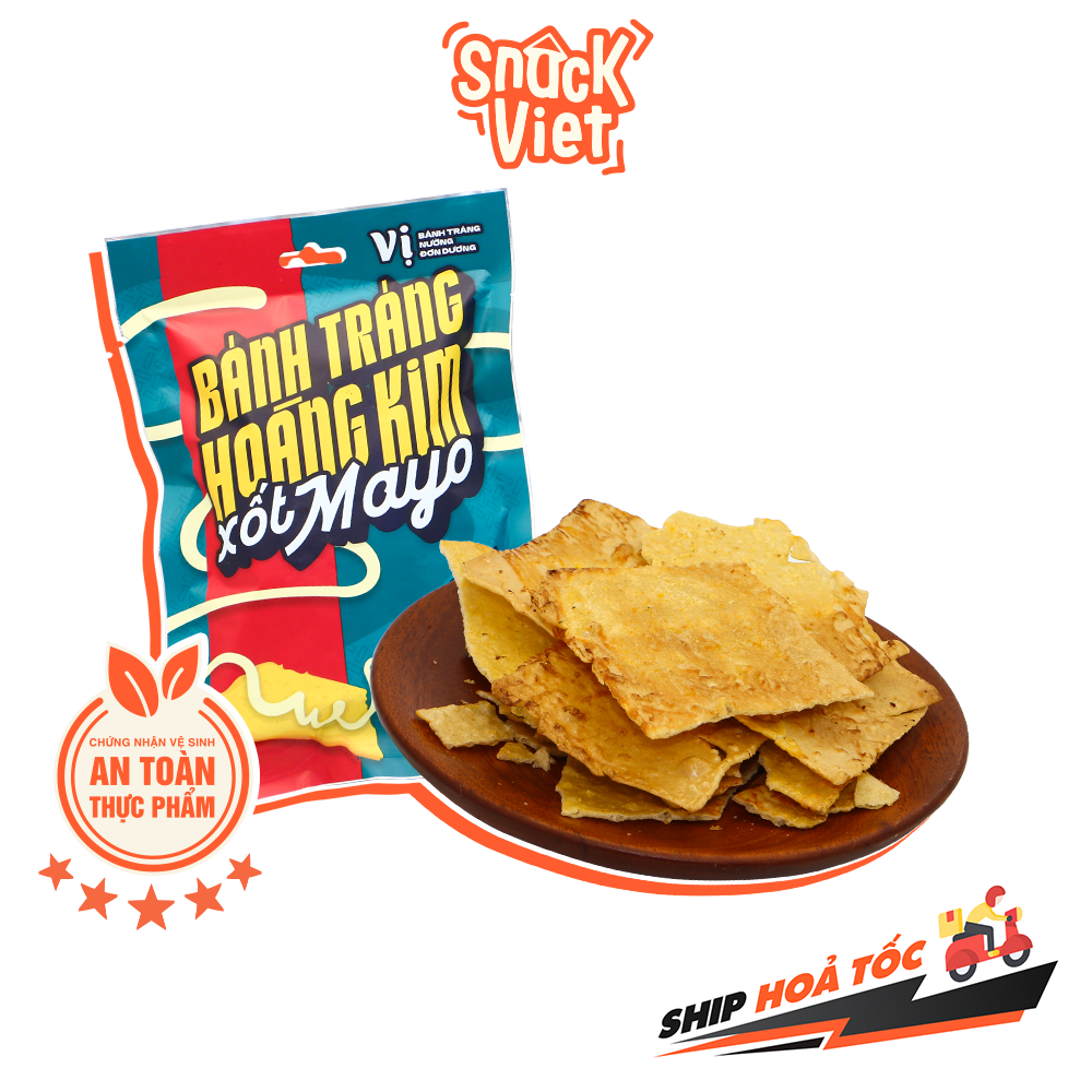 Bánh Tráng Hoàng Kim Xốt Mayo Vị - Túi 40g đồ ăn vặt Sài Gòn cực ngon, cực rẻ 😱