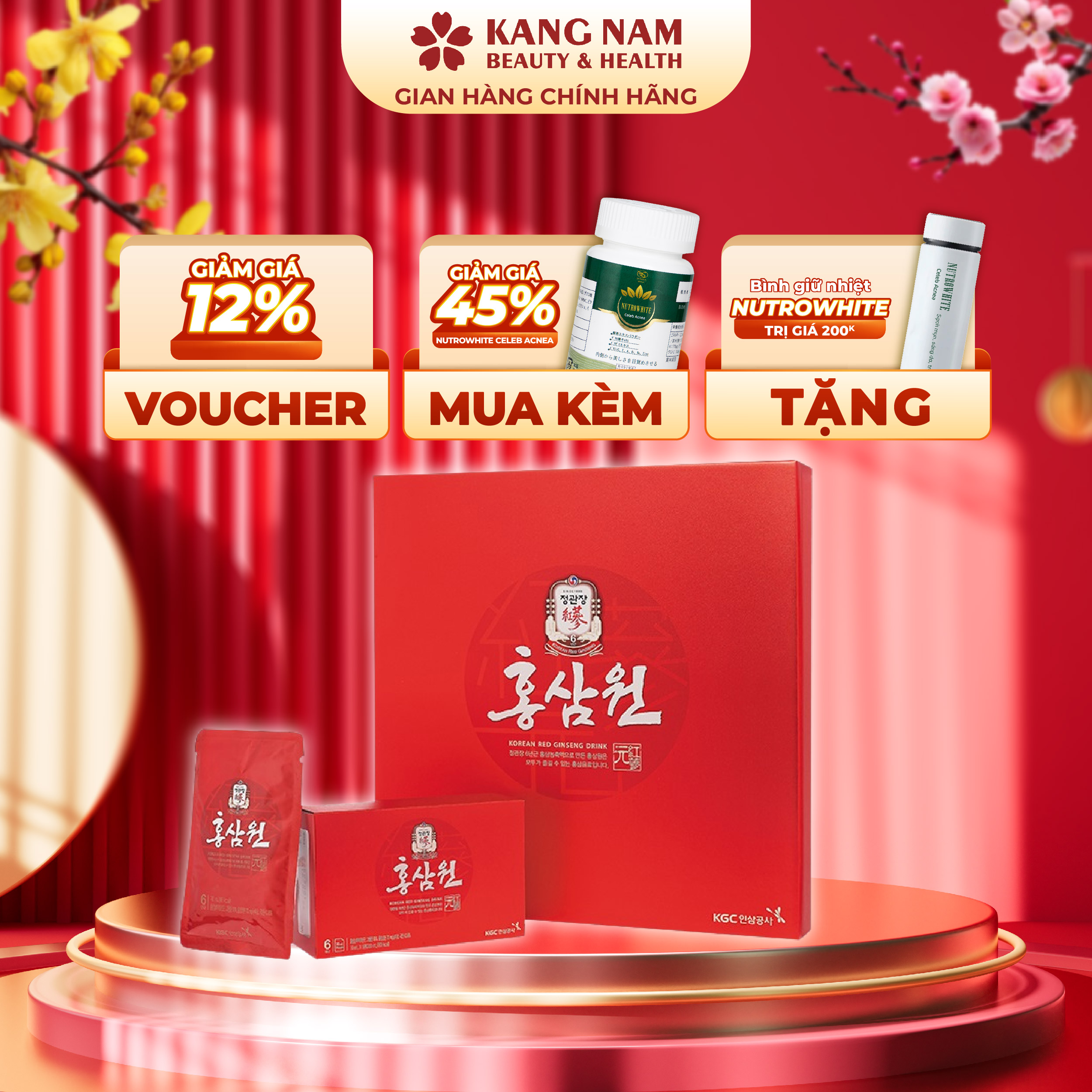 Nước hồng sâm won KGC Cheong Kwan Jang 70ml x 30 gói - Bồi bổ cơ thể toàn diện tăng đề kháng chống mệt mỏi