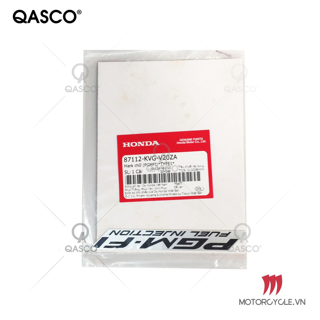 Tem chữ honda air blade 110 type1 qasco