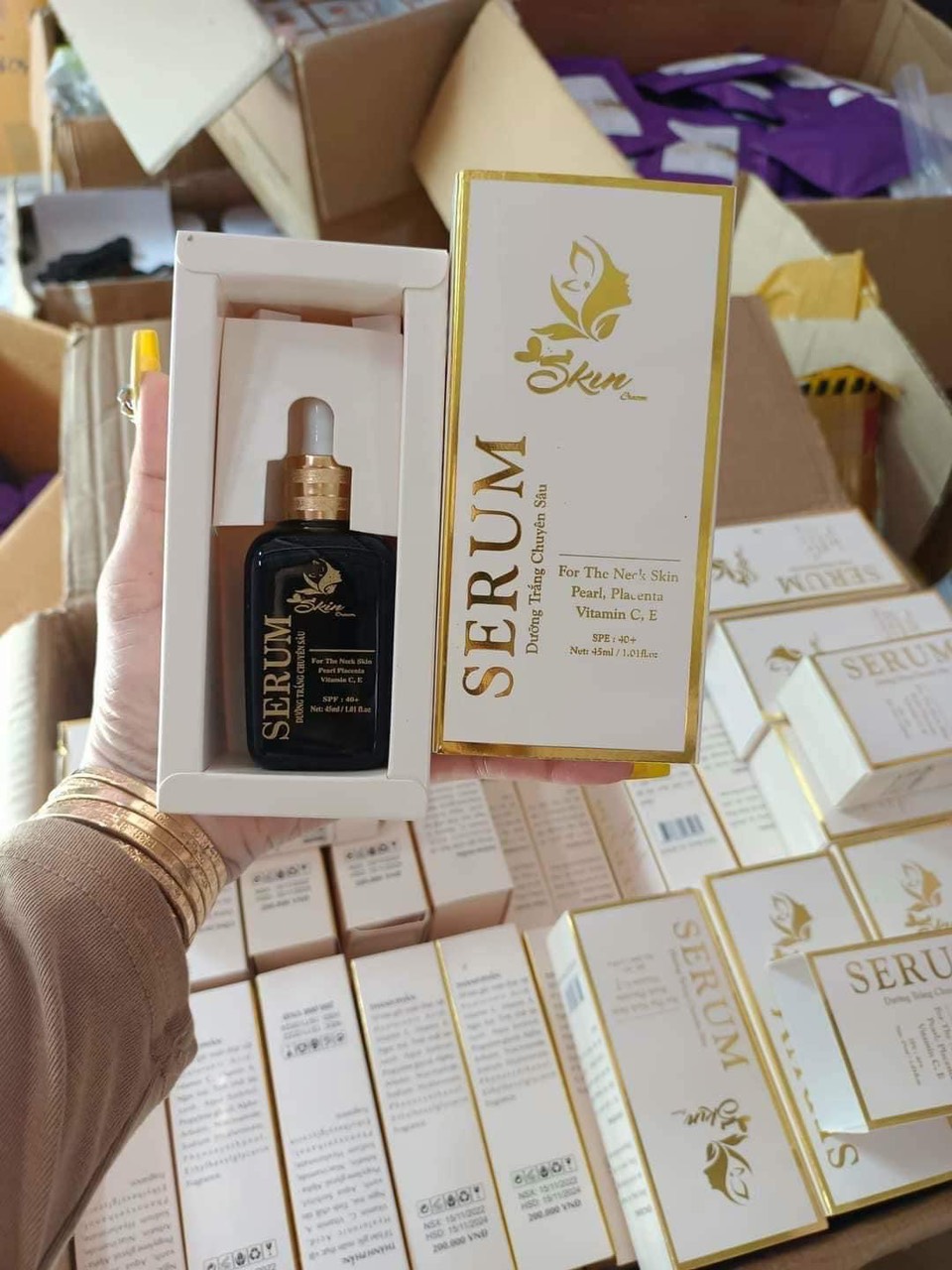 Serum dưỡng trắng linh chi skin mẫu mới