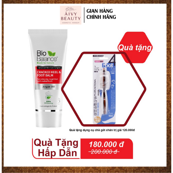 Kem giảm nứt gót chân biobalance 60ml tặng kèm dụng cụ chà gót 120k