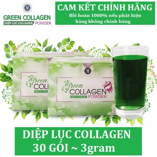[HCM]Diệp Lục Collagen (Green Collagen Powder) Khỏe Đẹp Từ Bên Trong- Hộp 30 gói