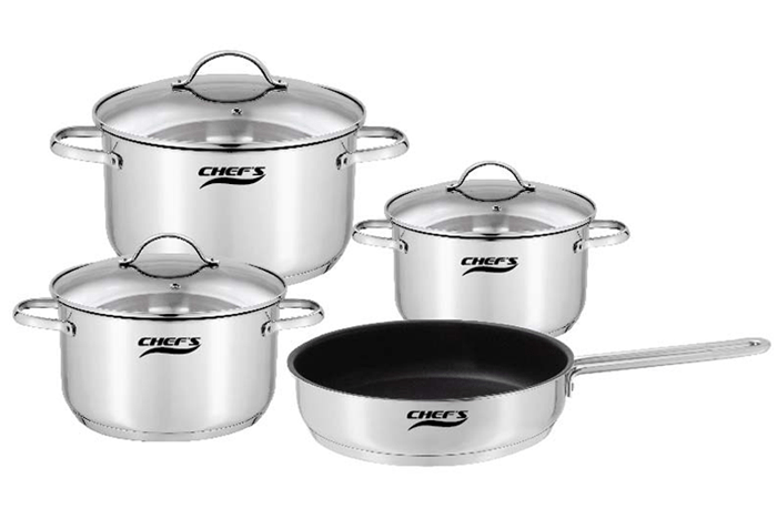 Bộ nồi 4 chiếc inox chef's eh-cw4430