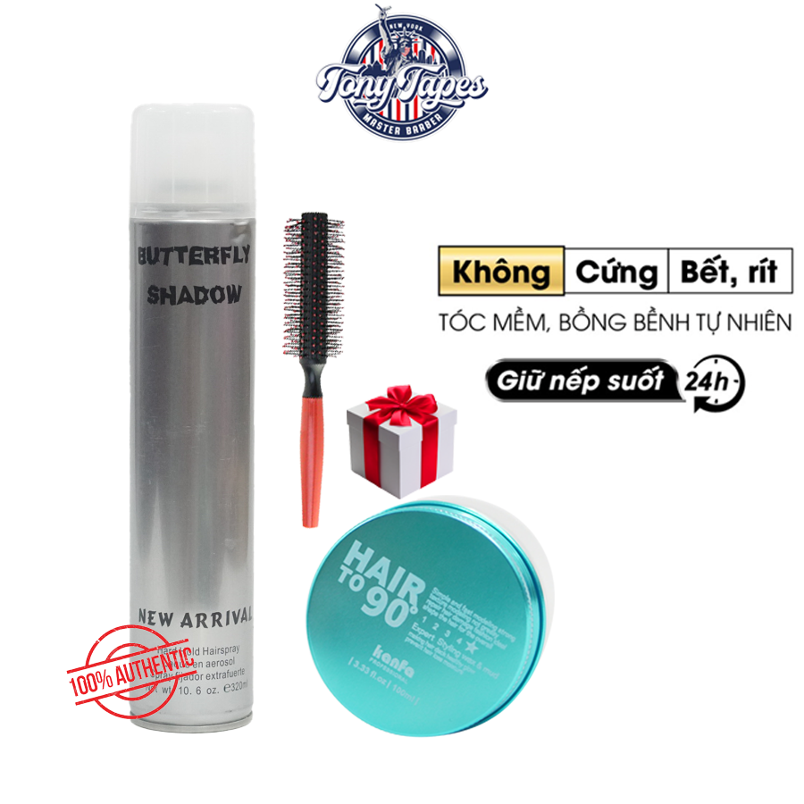 Combo sáp vuốt tóc nam & nữ Hair to 90 Kanfa CHÍNH HÃNG+ Gôm xịt tóc | Wax vuốt tóc cao cấp SIÊU GIỮ NẾP sap vuot toc & gel vuot toc