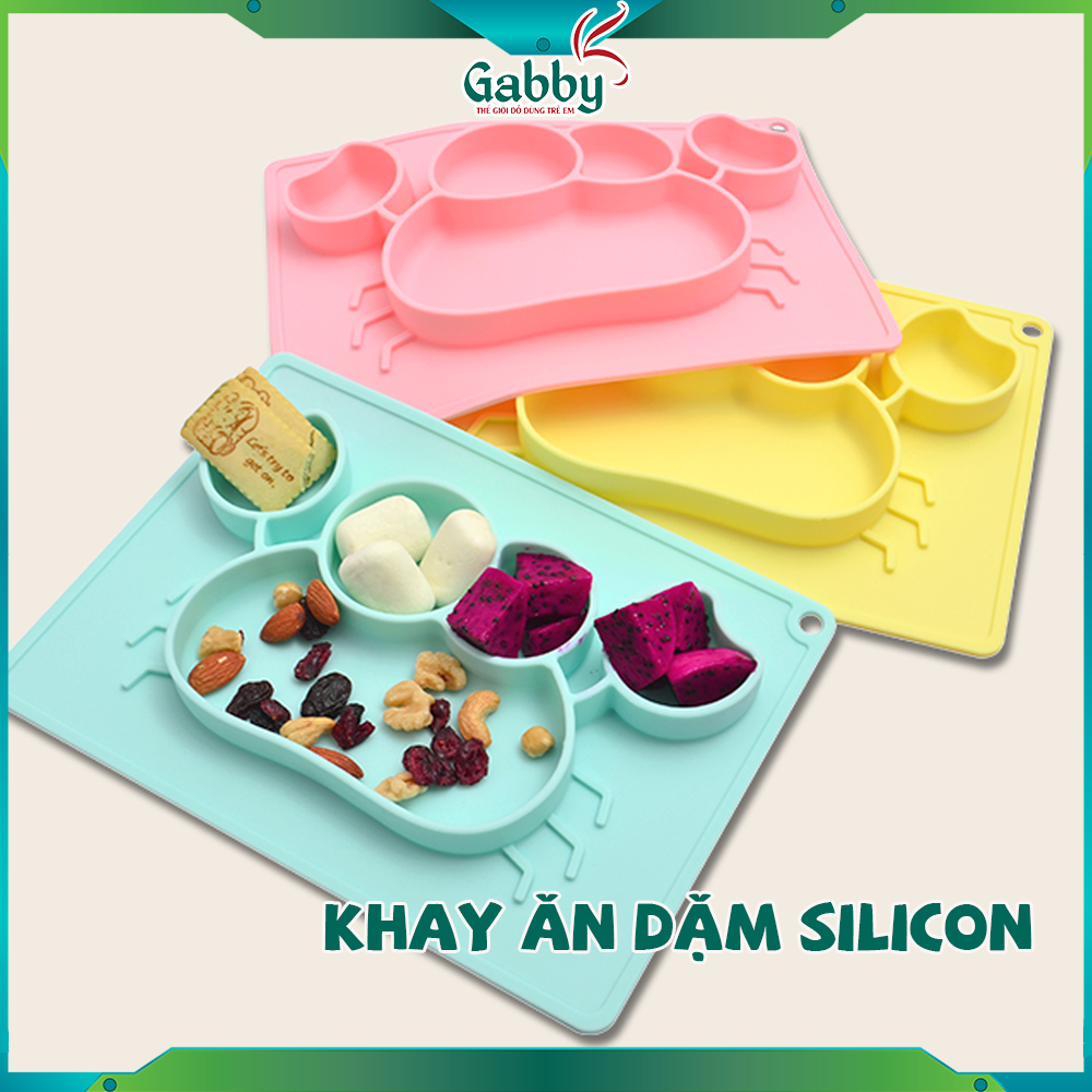 Khay ăn dặm silicon - gabby store