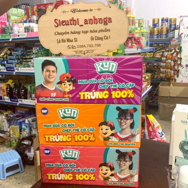 Thùng Sữa Lif Kun túi 110mlx 24 Gói Hương Nho/Sôcola/Cam/Dâu