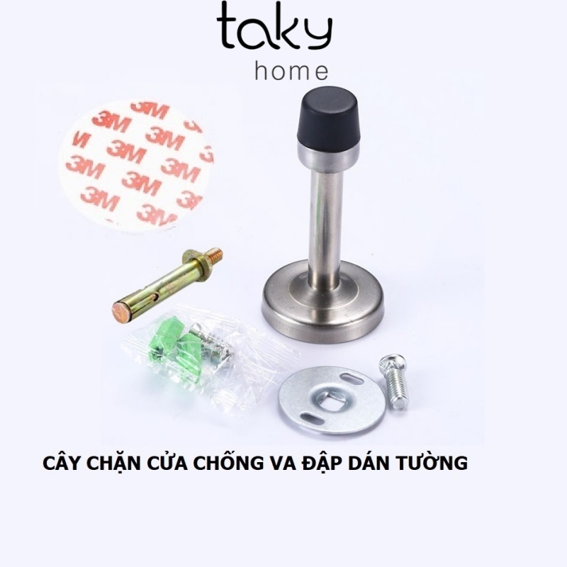 Chặn cửa dán tường phòng tắm, chặn cửa an toàn dán tường phòng tắm sử dụng miếng 3m siêu chắc, chặn cửa siêu bền gắn sàn, gắn cửa, phù hợp với mọi loại cửa, không cần khoan đục, chặn cửa đa năng. takyhome 1500